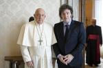 Milei y el Papa se reunieron en el Vaticano